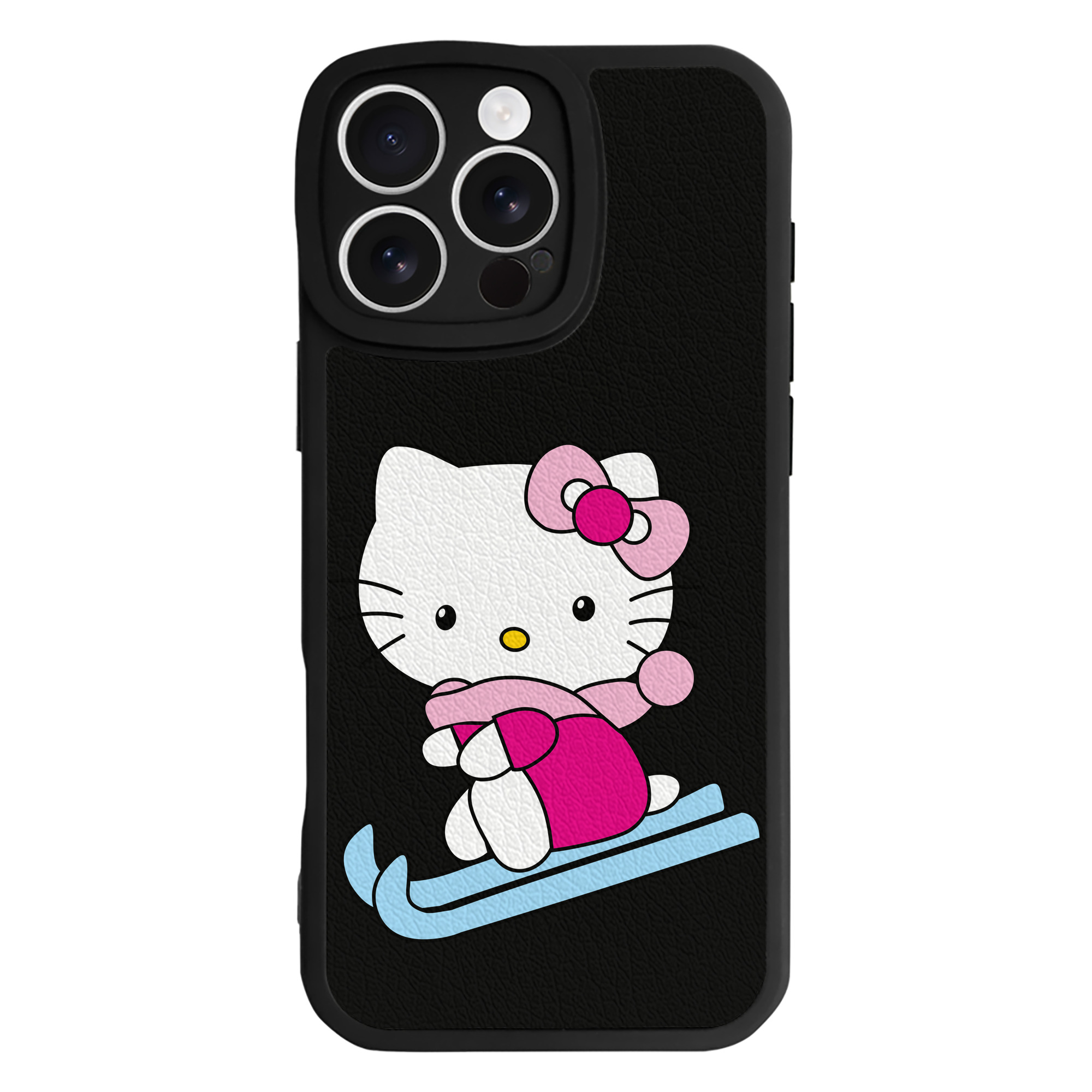 （画像用） Hello Kitty ハローキティ 【iPhone 16シリーズ対応】シリコンスマホケース（レザー調） 材質：シリコン
